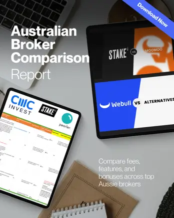 Mockup of the Australian Broker Comparison Cheat Sheet