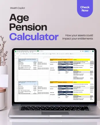 Mockup of the Age Pension Calculator for Couples spreadsheet